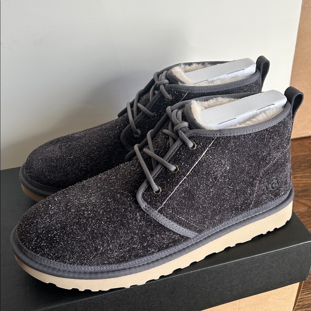 UGG Neumel Charcoal Suede Boots